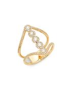 Diana M Jewels Diamond And 14k Yellow Gold Midi Ring