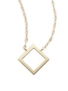 Lana Jewelry 14k Gold Square Charm Necklace