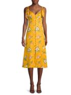 Rebecca Taylor Floral-print Silk-blend Midi Dress