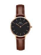 Daniel Wellington Petite St. Mawes Rose Goldtone Stainless Steel Leather-strap Watch