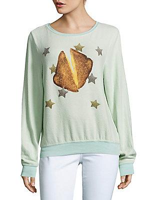 Wildfox Toast & Stars Graphic Pullover