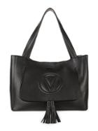 Valentino By Mario Valentino Ollie Pebbled Leather Tassel Tote