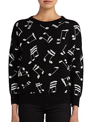 Yves Saint Laurent Music Note Crewneck Sweater