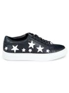 J/slides Lapel Star Patch Leather Sneakers