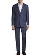 Saks Fifth Avenue Made In Italy Two-piece Modern Fit Micro Check Wool Suit