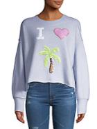 Wildfox Cherie I Love Palm Tree Sequin Sweater