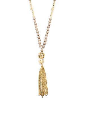 Saks Fifth Avenue Vintage Inspired Tassel Necklace