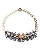 Tataborello Crystal Studded Butterfly Necklace