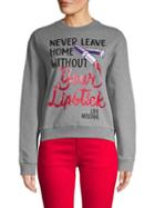 Love Moschino Lipstick Graphic Sweater