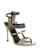 Sergio Rossi Tamara Swarovski Crystal & Leather Sandals