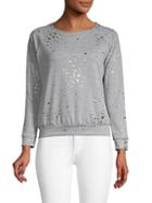 Prince Peter Collections Foiled Star Cropped Sweatshirt