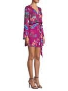 Parker Amanda Bell Sleeve Floral Wrap Dress