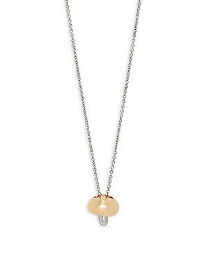 Roberto Coin White & Rose Gold Mushroom Pendant Necklace