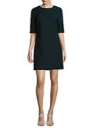 Nellie Partow Solid Wool-blend Shift Dress