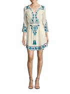 Kas New York Cotton Embroidered Dress