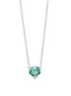 Judith Ripka Green Spinel & Sterling Silver Pendant Necklace