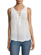 Mcguire Kaia Lace-up Sleeveless Top