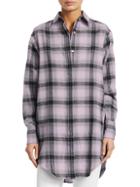 Each X Other Flannel Check Graphic Shirt