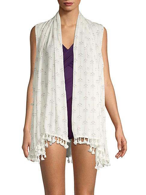 Lspace Printed Tassel Cover-up
