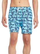 Trunks Mixed Print Swim Shorts