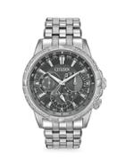 Citizen Calendrier Stainless Steel & Diamond Bracelet Chronograph Watch