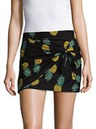 Saks Fifth Avenue Pineapple Cotton Wrap Mini Skirt