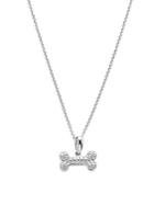 Saks Fifth Avenue Diamond & 14k White Gold Dog Bone Pendant Necklace