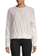 360 Cashmere Alice Cable Knit Cropped Sweater