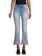 Driftwood Roxy Cropped & Frayed Flare Jeans