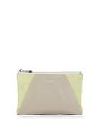 Halston Heritage Two-tone Leather & Suede Clutch