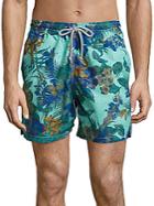 Saks Fifth Avenue Collection Hawaiian Floral Printed Swim Shorts