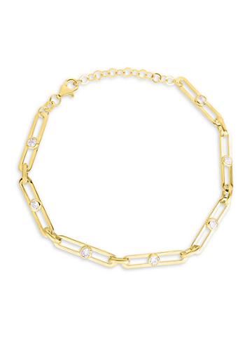 Chloe & Madison 14k Gold Vermeil & Crystal Bracelet