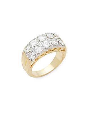Estate Jewelry Collection Diamond & 18k Yellow & White Gold Ring