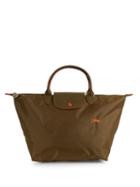 Longchamp Le Pliage Club Leather Top Handle Bag