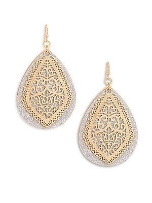 Saks Fifth Avenue Crystal Pear Drop Earrings