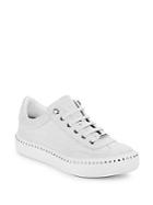 Jimmy Choo Studded Embossed Leather Sneakers
