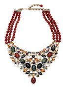 Heidi Daus Faux Pearl And Crystal Statement Necklace