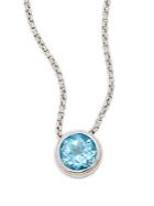 Saks Fifth Avenue Sterling Silver Mini Round Pendant Necklace