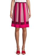 Valentino Colorblock Pleated Skirt
