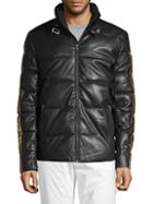 American Stitch Quilted Faux Leather Jacket