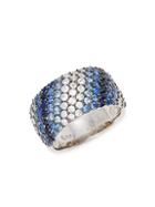 Effy Sterling Silver Gradient Sapphire Ring