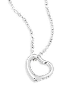 Saks Fifth Avenue Sterling Silver Open Heart Pendant Necklace
