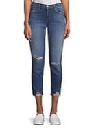 J Brand Stretch Distressed Cropped Jeans