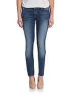 7 For All Mankind Gwenevere Super-skinny Faded Jeans