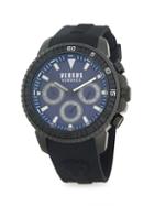 Versus Versace Stainless Steel & Silicone-strap Chronograph Watch