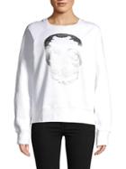 Zadig & Voltaire Metallic Graphic Cotton Sweatshirt