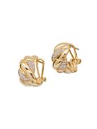 Gabi Rielle 22k Goldplated & White Crystal Earrings