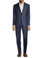Canali Two-piece Mini Check Wool Suit