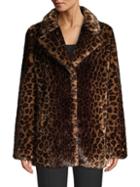 Donna Karan Leopard-print Faux Fur Coat