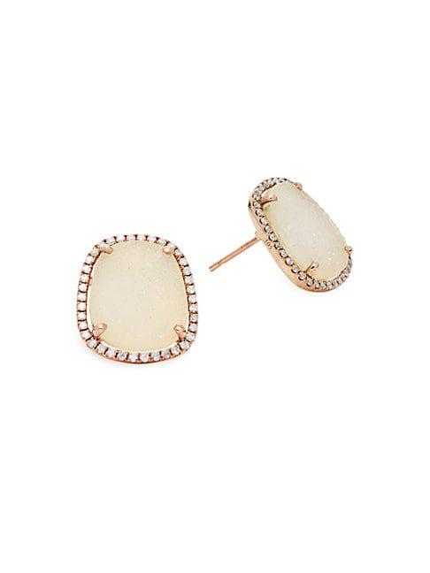Meira T 14k Rose Gold & Diamond Earrings